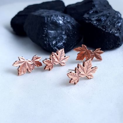 Maple Leaf Coin Earrings